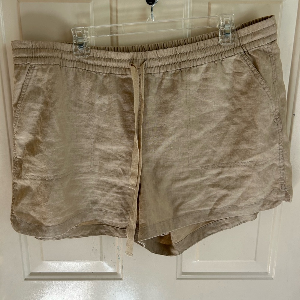 J. Crew Factory Linen Blend Drawstring Shorts - XL - Picture 2 of 5